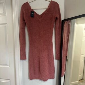 Abercrombie & Fitch Dusty Rose Long Sleeve Dress